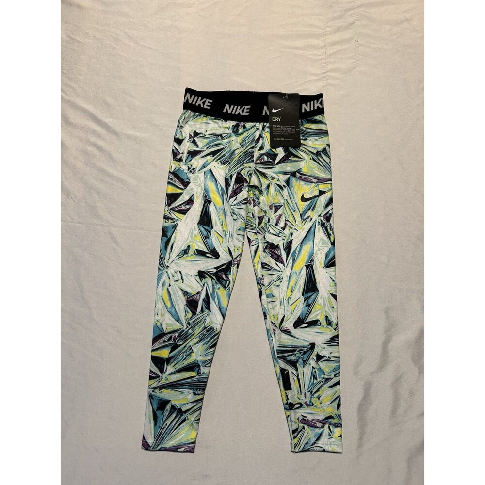 Nike Dri-FIT Girls Leggings Size 6 5-6Y Athletic Workout Running Pants NWT